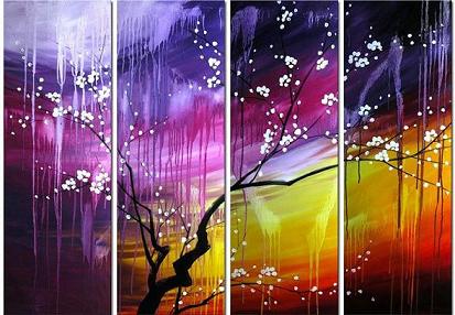 Dafen Oil Painting on canvas tree -set284